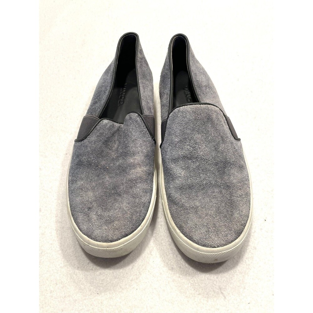 Vince Preston Slip On Sneakers 6 Womens Gray Suede Leather‎ Round Toe Comfort